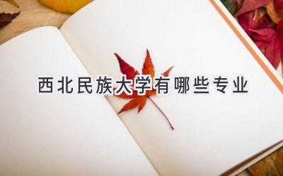 西北民族大学有哪些专业