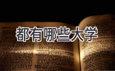 都有哪些大学