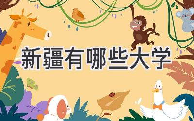 新疆 有哪些大学