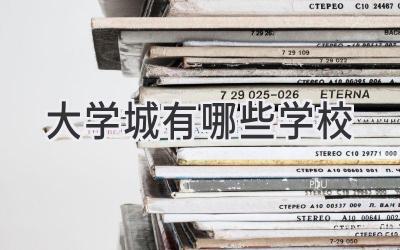 大学城有哪些学校