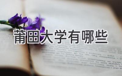 莆田大学有哪些