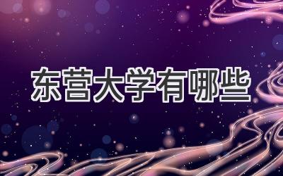 东营大学有哪些