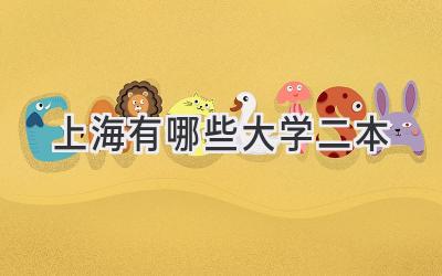 上海有哪些大学二本