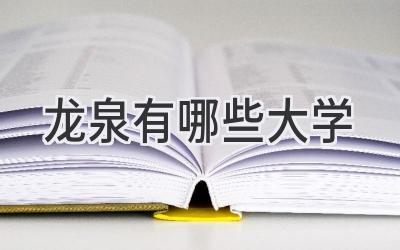 龙泉有哪些大学