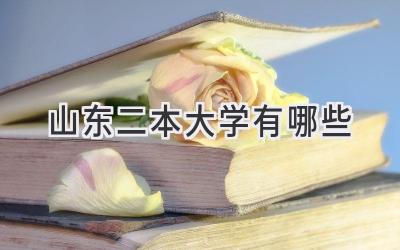山东二本大学有哪些