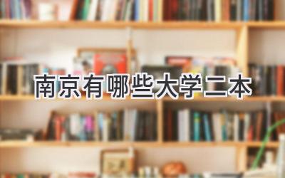南京有哪些大学二本