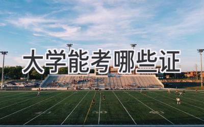 大学能考哪些证