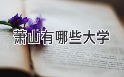 萧山有哪些大学