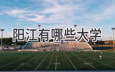 阳江有哪些大学