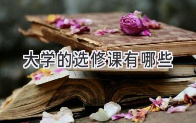 大学的选修课有哪些