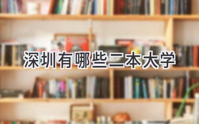 深圳有哪些二本大学