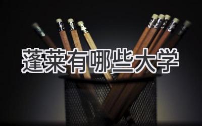 蓬莱有哪些大学
