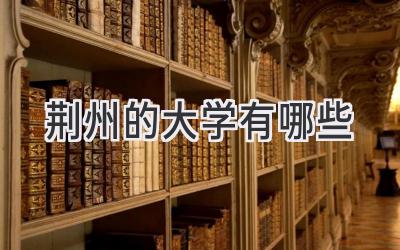 荆州的大学有哪些