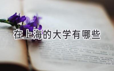 在上海的大学有哪些