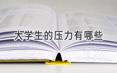 大学生的压力有哪些