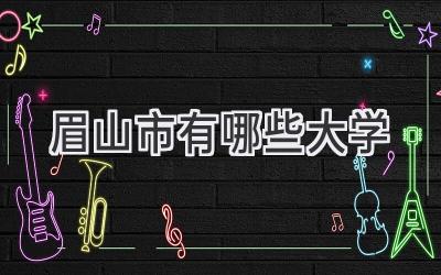 眉山市有哪些大学