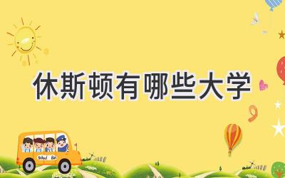 休斯顿有哪些大学