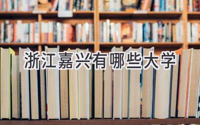浙江嘉兴有哪些大学