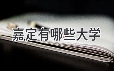 嘉定有哪些大学