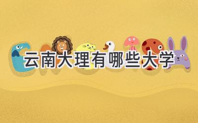 云南大理有哪些大学