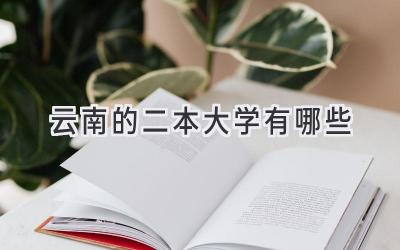 云南的二本大学有哪些