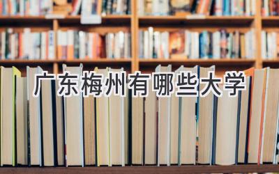 广东梅州有哪些大学
