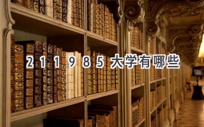211985大学有哪些